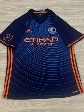 Adidas 2015/16 New York City MLS Away Soccer Jersey Blue Men’s Size Large